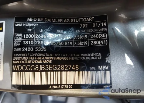 2014 Mercedes-Benz Glk 350 4Matic z USA, uszkodzony, nr VIN WDCGG8JB3EG282748